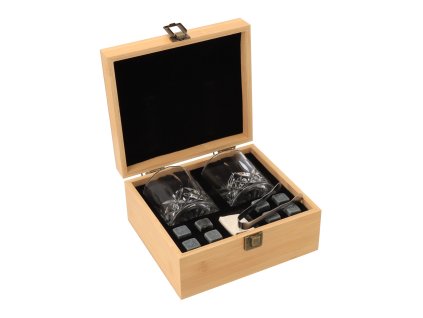 Zestaw do whisky w bambusowym pudełku
