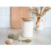 sklenena doza s bambusovym vikem 800 ml