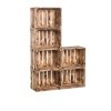 3699 1 drevene opalene bedynky knihovna 120 x 80 x 24 cm