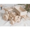 54751 1 dreveny traktor s vleckou