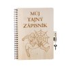 8586 4 dreveny blok a5 se zamkem muj tajny zapisnik